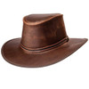 Midnight Rider - Leather Outback Hat - Chestnut Brown