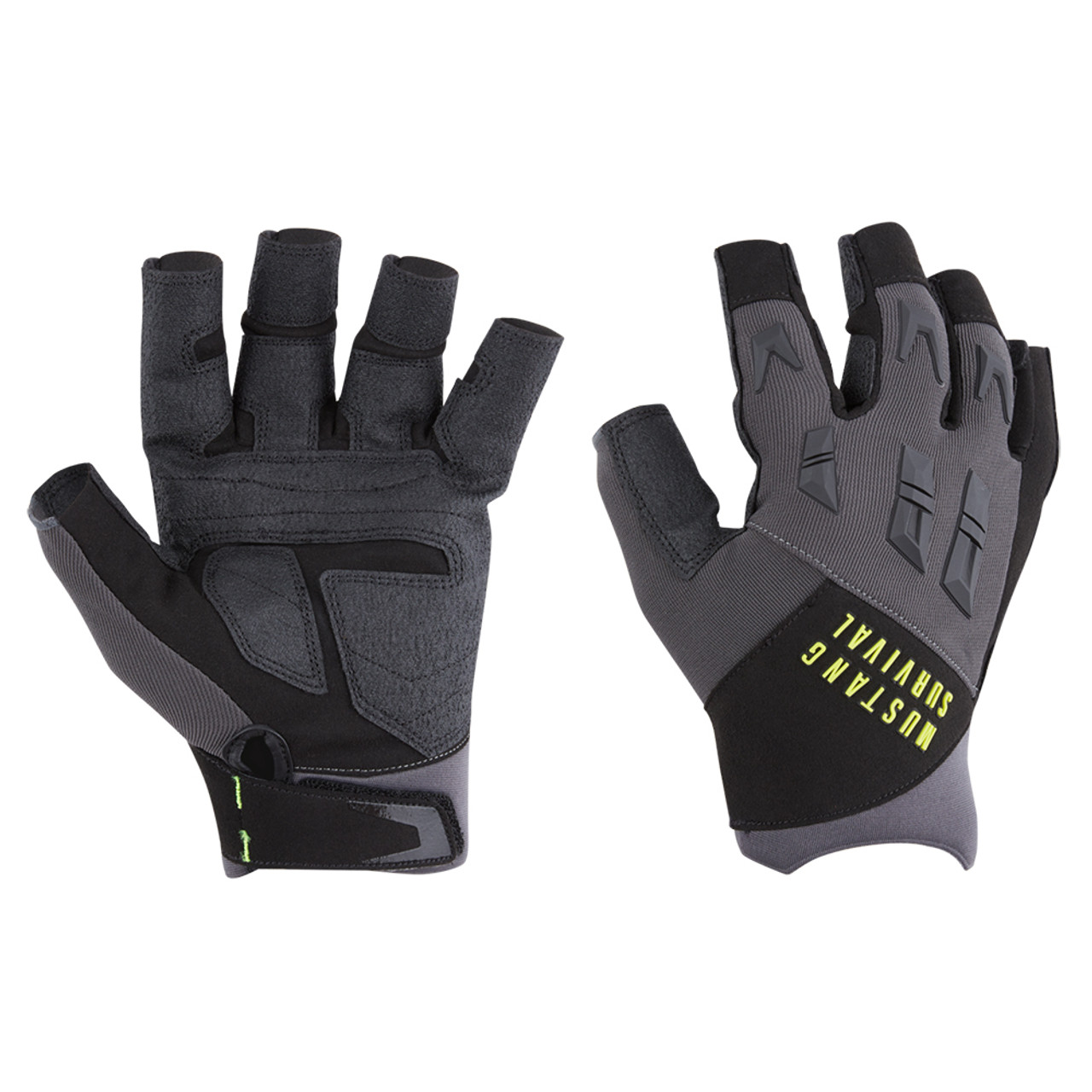 Mustang EP 3250 Open Finger Gloves - Grey/Black - XL