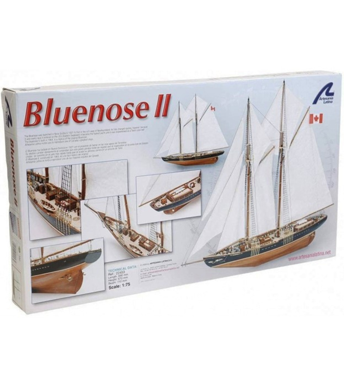 Fishing & Regattas Schooner Bluenose II. 1:75 Wooden Model Ship Kit