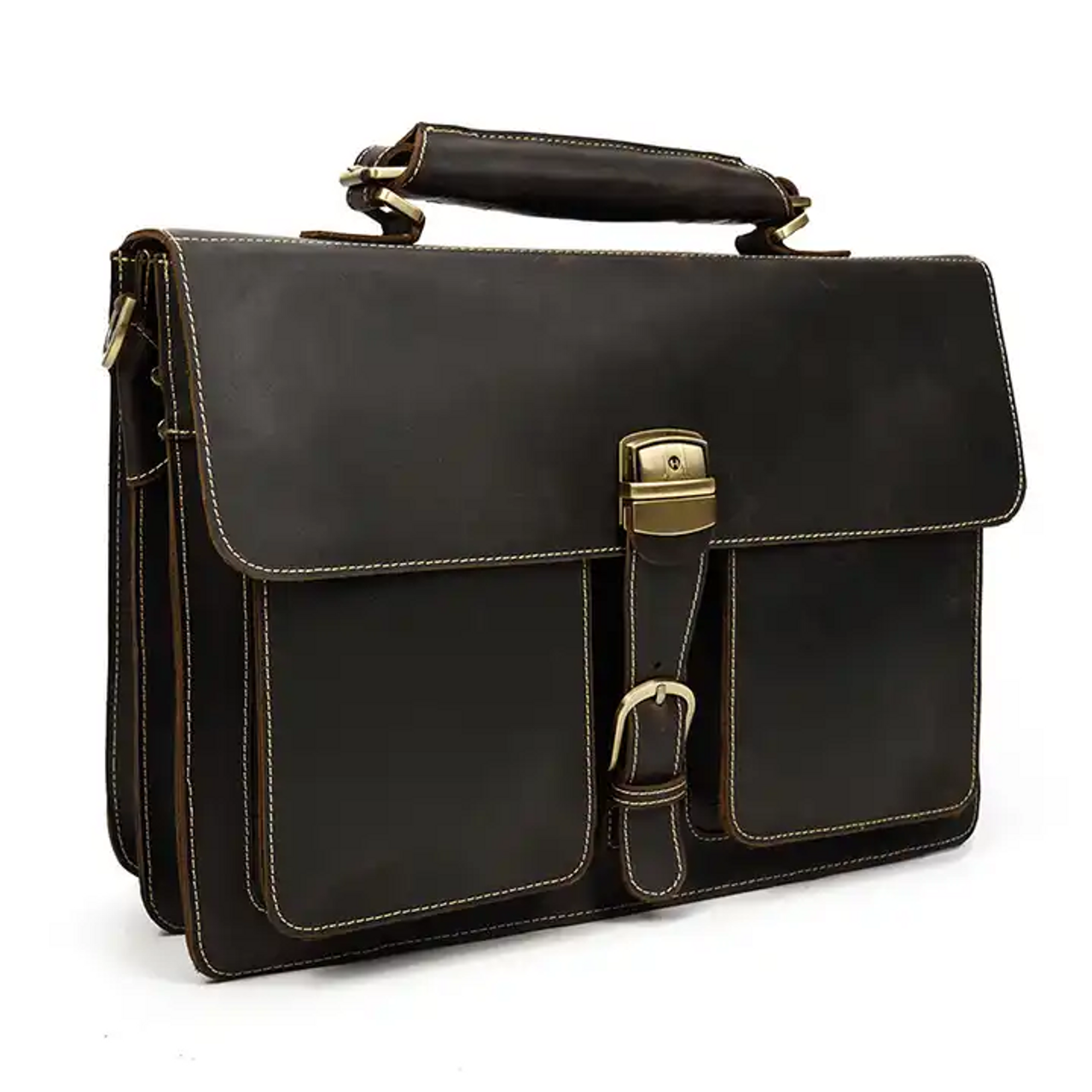 Crazy Horse Leather High End Briefcase