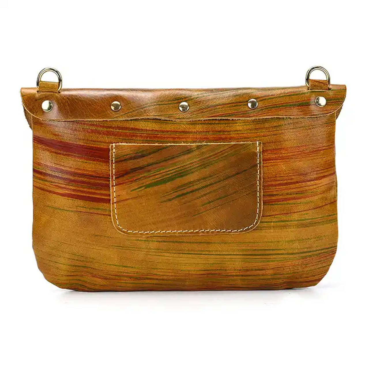 Colorful Small Leather Messenger Clutch