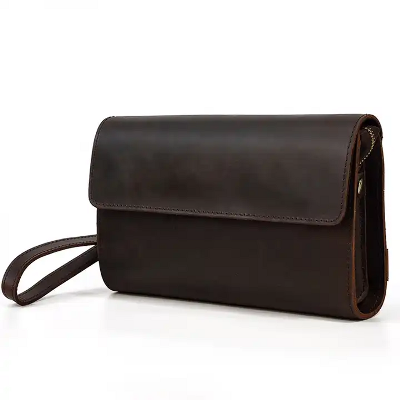 Crazy Horse Leather Luxury Clutch Bag