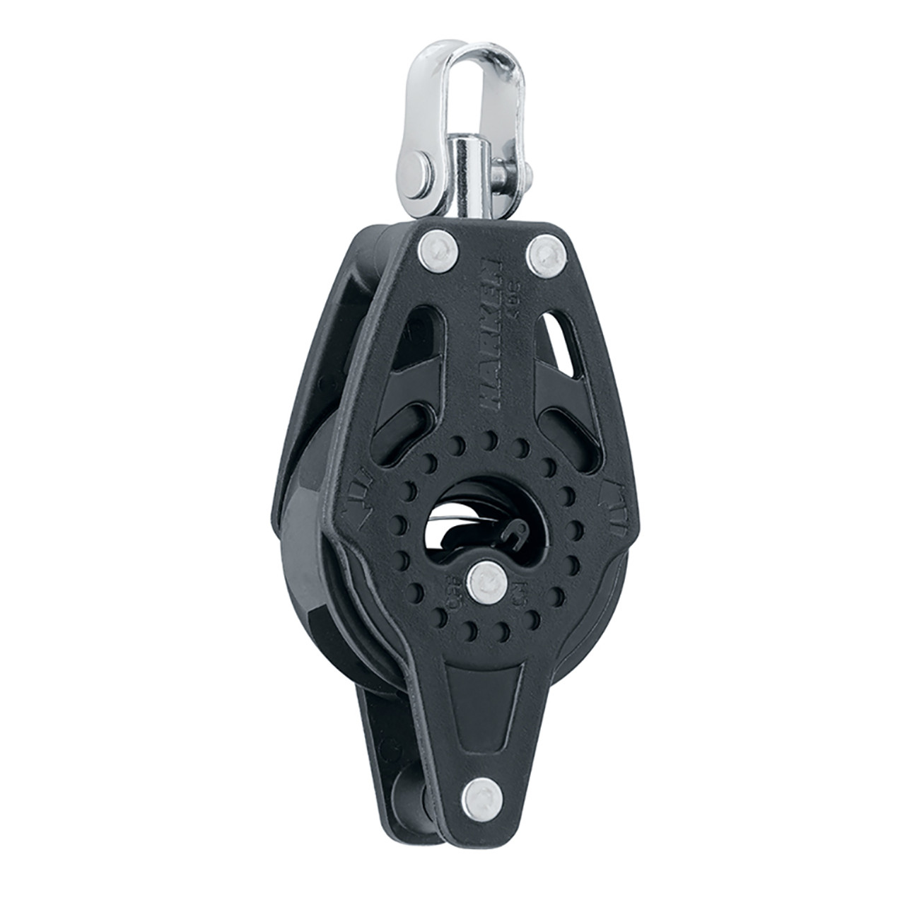 Harken 40mm Carbo Single Ratchet Block w/Swivel &amp; Becket