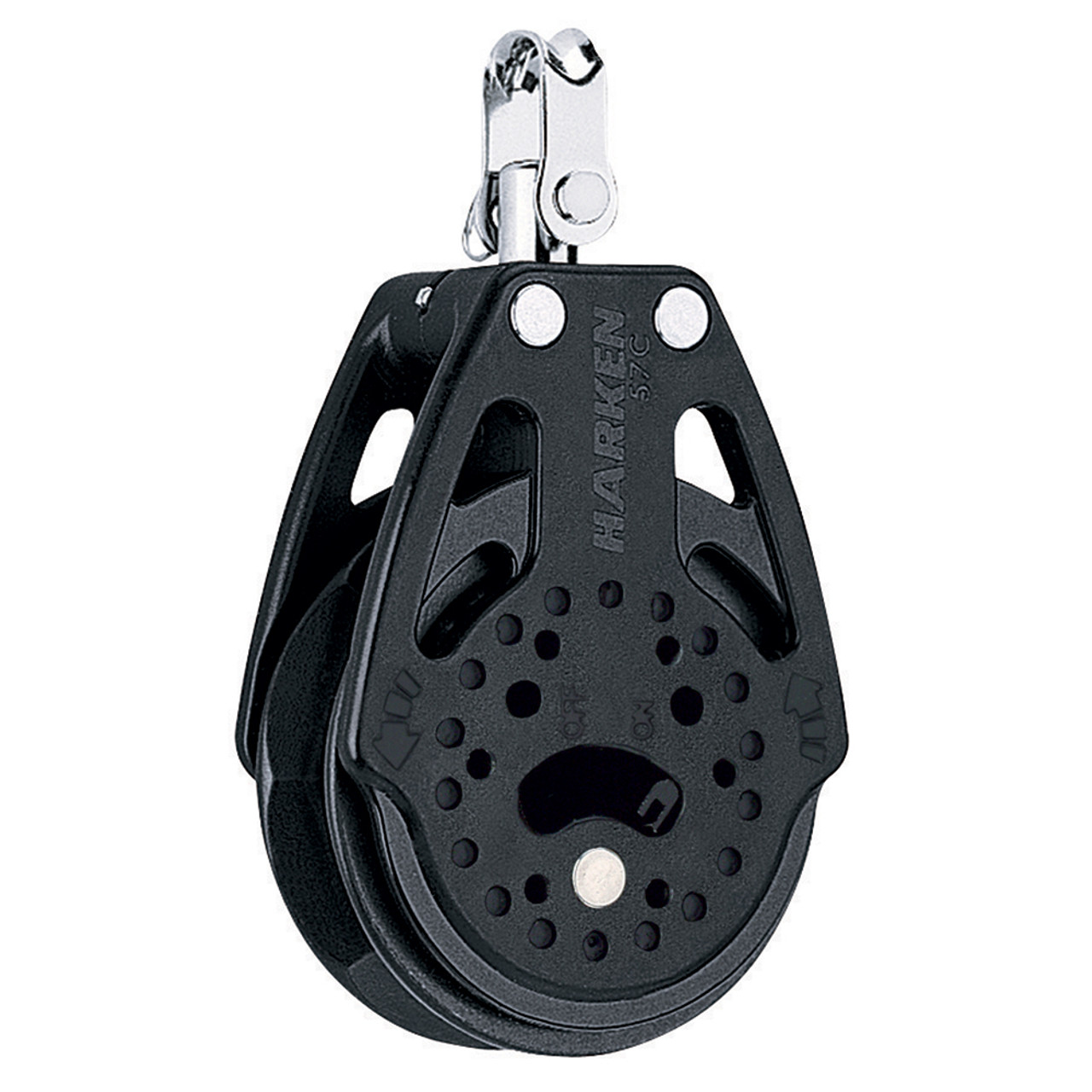 Harken 57mm Carbo Single Ratchet Block w/Swivel