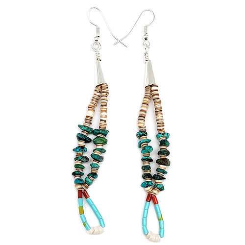Turquoise Nugget Strung Earrings
