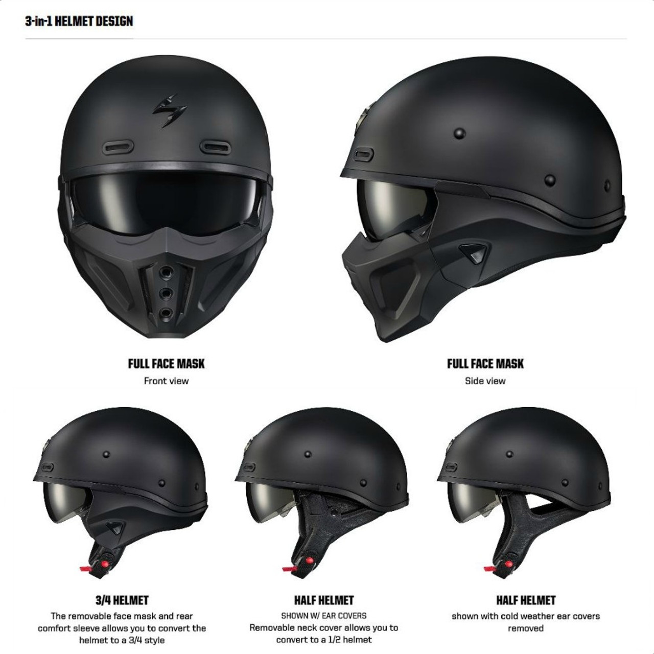 scorpion 3 in 1 helmet