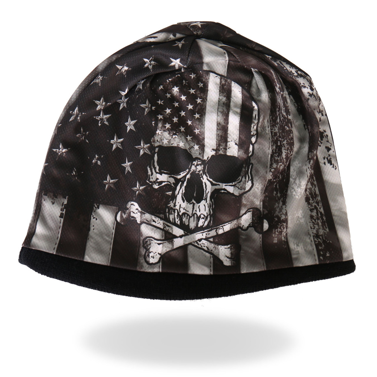 Beanie, Flag Skull Sublimated Riders Biker Supply