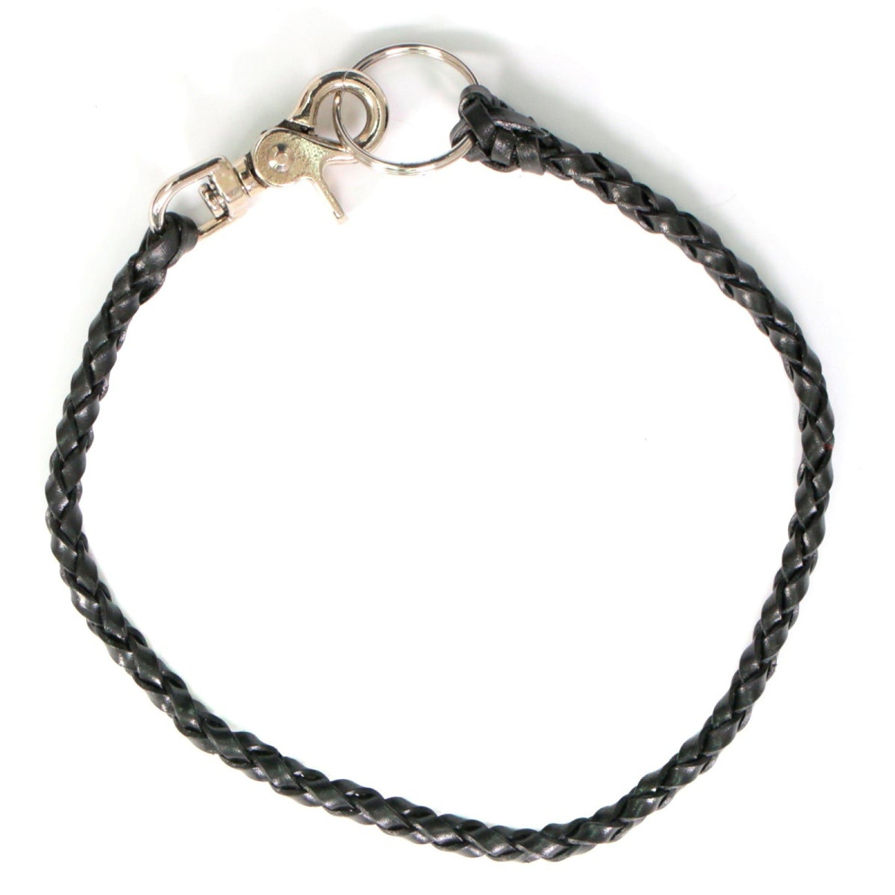 Braided Genuine Leather Wallet Chain