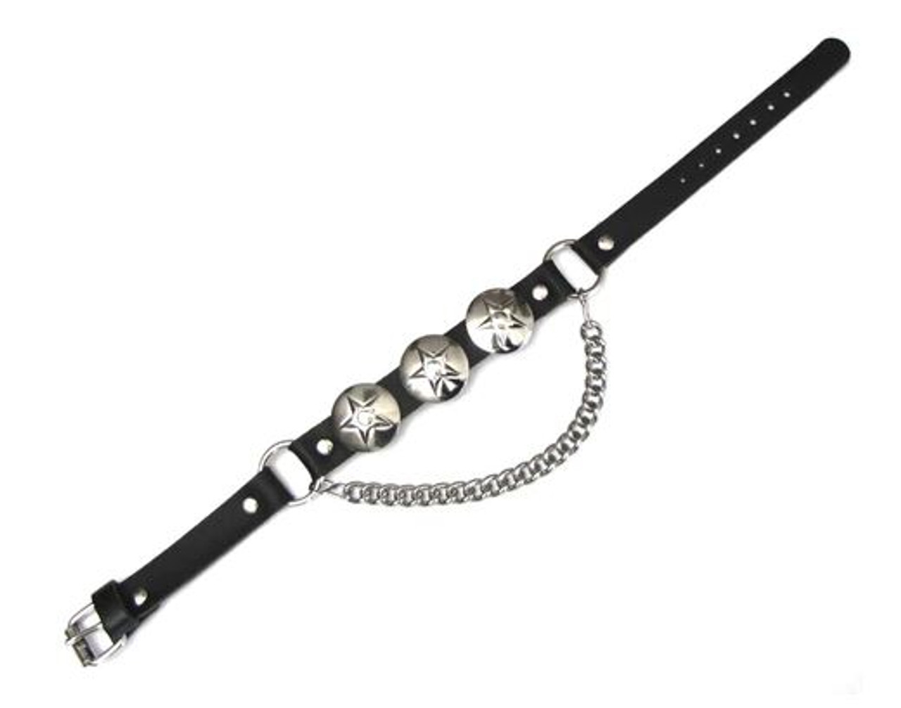 LEATHER BIKER BOOT CHAIN STAR CONCHOS Riders Biker Supply