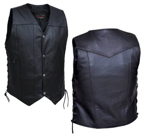 Men's 10 Pocket Vest Lightweight Cowhide