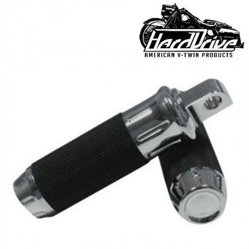 HardDrive Venom Raw Cut Footpegs - Chrome