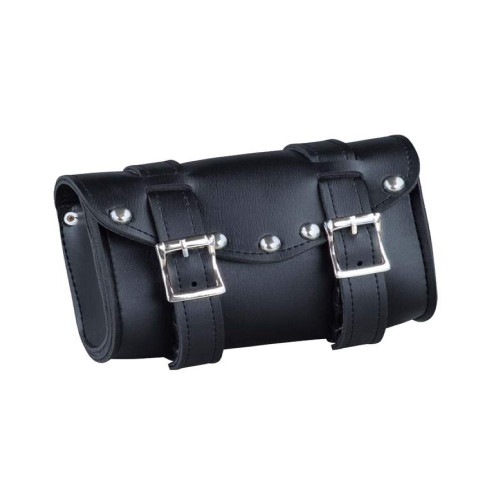 Windshield Tool Bag, Two Strap Studded Black Riders Biker Supply