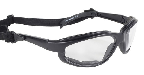 FREEDOM CLEAR LENS BIKER EYEWEAR WITH REMOVABLE STRAP