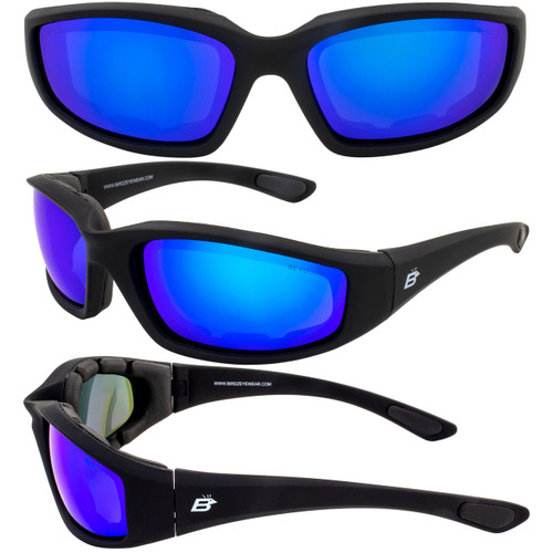 Oriole SS ReflecTech BLUE MIRROR LENS BIKER EYEWEAR