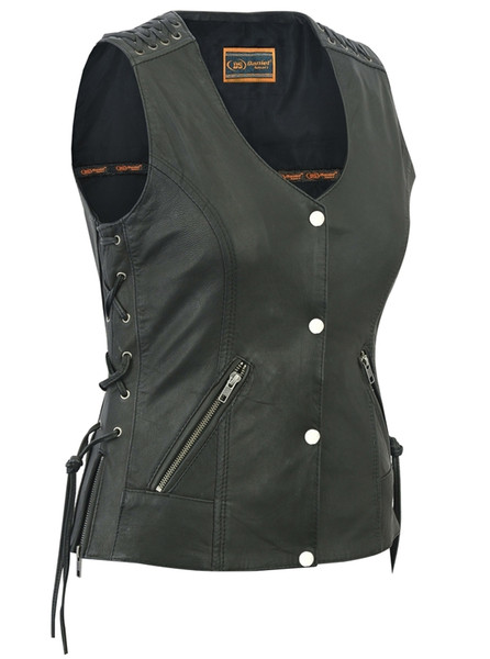 Women's 'Valkyrie' Leather Motorcycle Vest