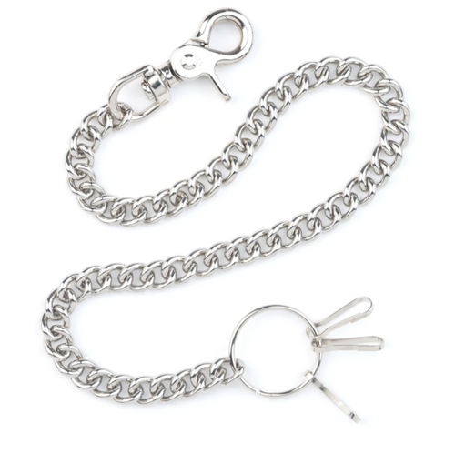 18" WALLET CHAIN W/ CLAW HOOK AND KEY RINGS