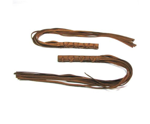 BROWN FRINGE BRAKE/CLUTCH COVERS (PAIR)