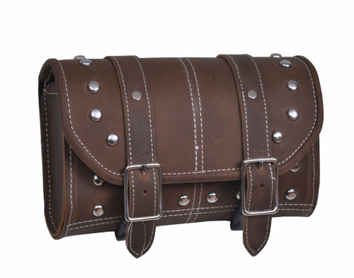 Toolbag, Double Strap - Brown Studded
