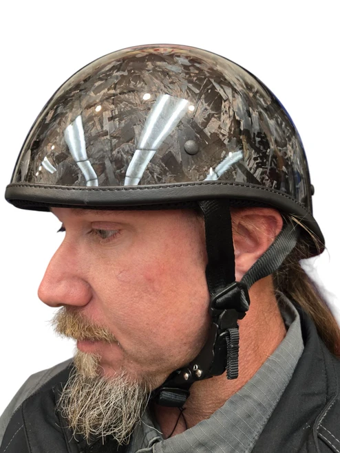 American Badass Forged Carbon Rocker Biker Helmet With Interchangeable Liner