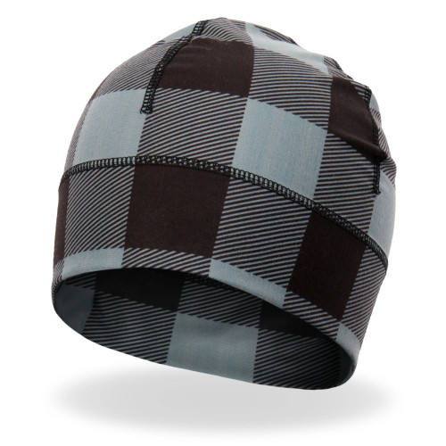 Grey Plaid Helmet Liner