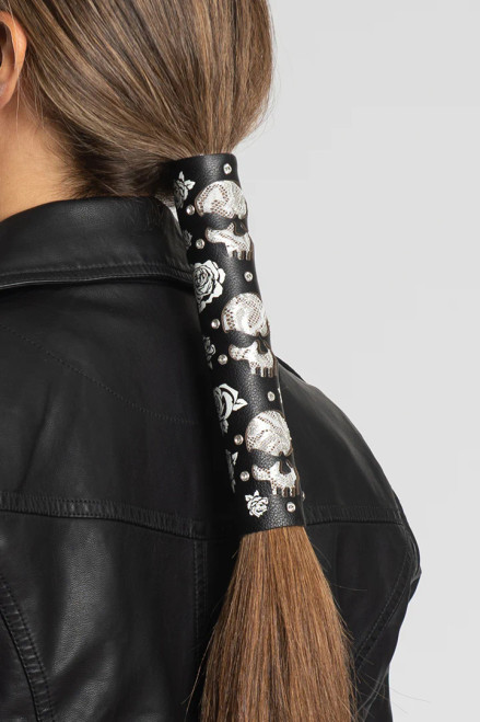 8" Skulls & Roses Cut-out w/Lace - Original Hair Glove®