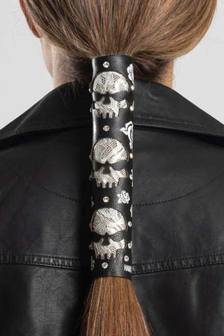 8" Skulls & Roses Cut-out w/Lace - Original Hair Glove®