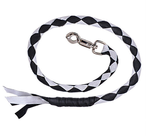 Back Off Whip, White/Blk 39 in