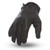 Black Roper Short Cuff Leather Biker Glove 