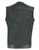 Men’s Collarless Leather/Denim Vest Combo