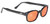 X-KD's Biker Eyewear 1128 - Orange Lens Black Frame 