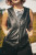Ladies Premium Black Lambskin w/Side Lace Vest