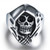 Mask Skull Steel Biker Ring 