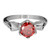 Ladies Ruby Stone 2 Skull Ring