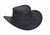 Black Perforated Western Biker Hat