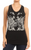  V-Neck Black Racerback Tank Top Ladies Motorcycle Fashion Top