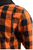 Hooded Flannel Biker Shirt with CE Approved Armor - Reinforced w/ Aramid Fibers In Orange and Black