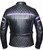 LADIES DIAMOND LEATHER JACKET W/PURPLE STRIPE
