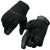 Men's Black Leather and Black Mesh Combo Racing Motorcycle Hand Gloves W/ Elasticized Fingers