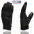 Men's Black Leather and Black Mesh Combo Racing Motorcycle Hand Gloves W/ Elasticized Fingers