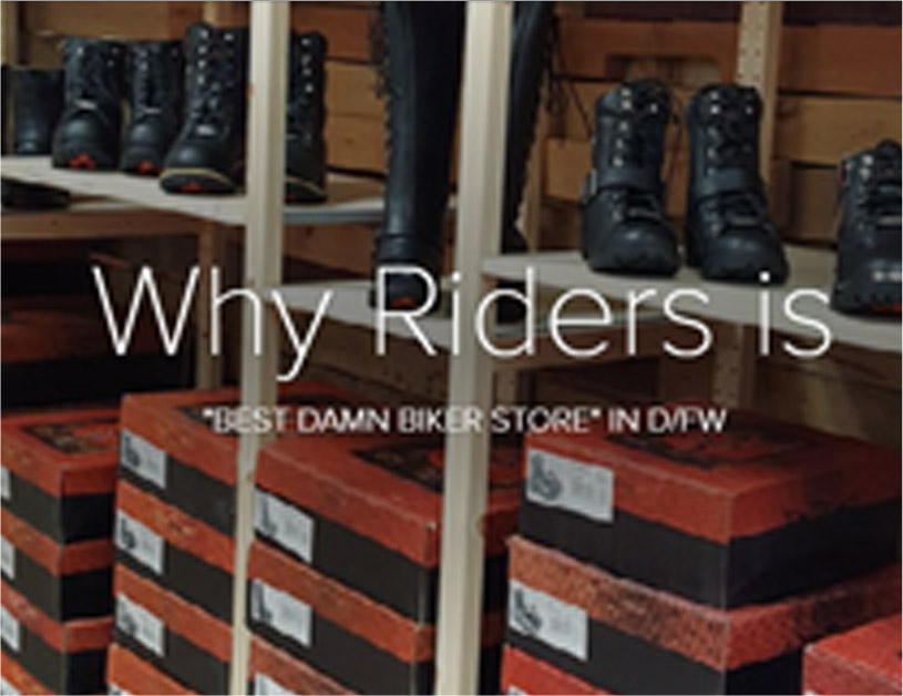 Why Riders is - Riders Biker Supply