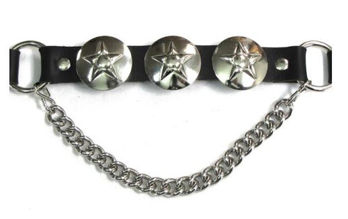 LEATHER BIKER BOOT CHAIN- STAR CONCHOS - Riders Biker Supply
