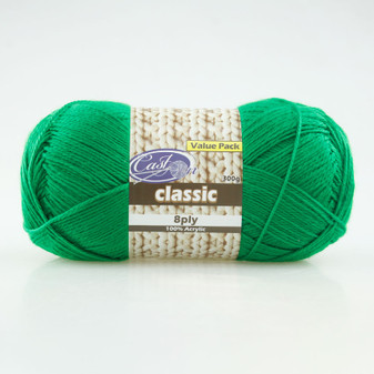 Cast On Classic 8ply Kelly Green 300g  - 10 pack | Prices Plus
