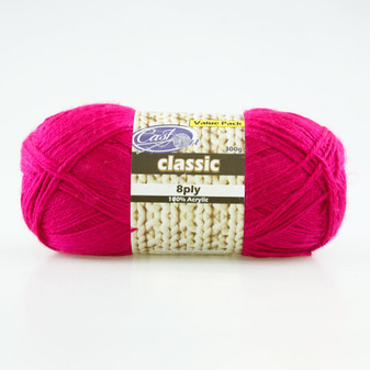 Cast On Classic 8ply Fuschia 300g  - 10 pack | Prices Plus