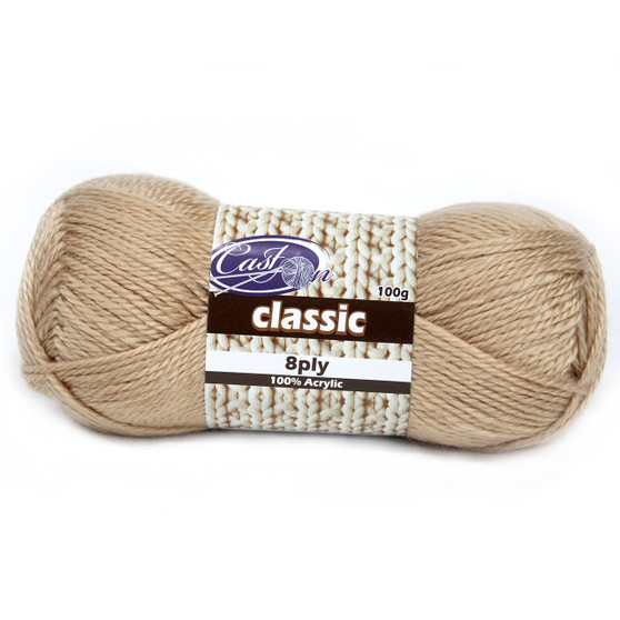 Cast On Classic 8ply Latte - 10 pack | Prices Plus