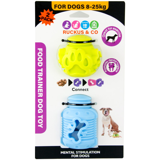 Ruckus & Co Food Trainer Dog Toy 2PC | Prices Plus