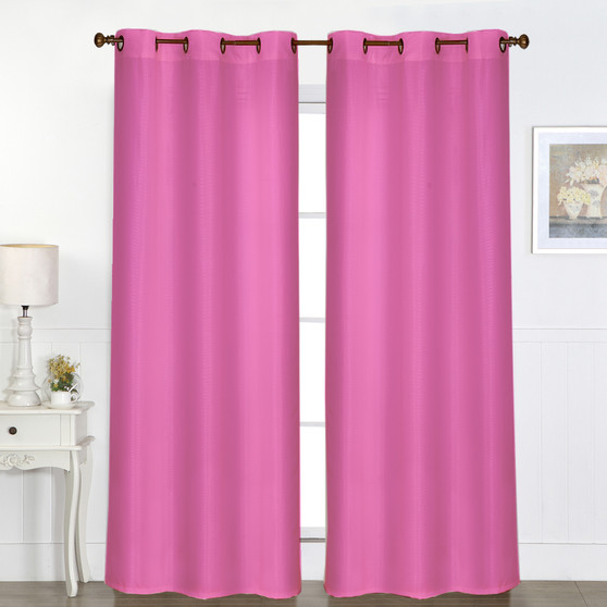 Jacquard Design Eyelet Curtain Fushia - 132 x 213cm | Prices Plus