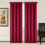 Embossed Weave Blockout Eyelet Curtain Burgundy - 137 x 213cm | Prices Plus