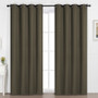 Embossed Pattern Blockout Eyelet Curtain Chocolate - 137 x 213cm | Prices Plus