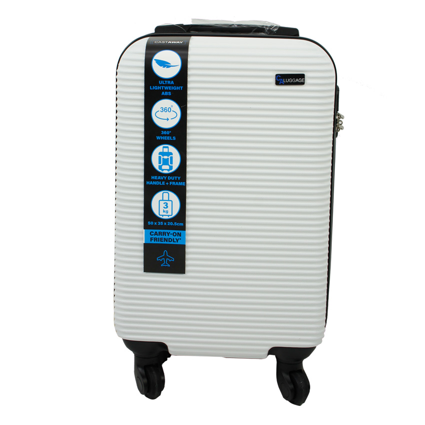 ABS Suitcase 50cm White Prices Plus