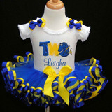 2nd birthday girl outfit, with Dory ribbon trimmed tutu